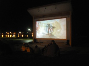 You can rent the Amphitheater for your own little Film Fest. Elberta Parks & Recreation held the first annual Mushy Peach Film Festival in 2012.
